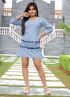 TIPS TOPS BLUE 2 Fancy Stylish Designer Cotton Party Wear Short Kurti Collection 